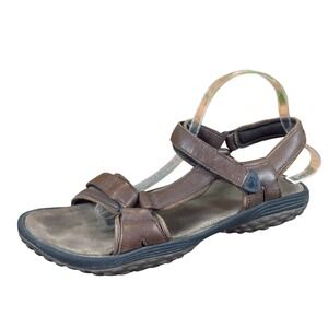 Teva Pretty Rugged Women Sport Sandals Size 11 Hiking Outdoor Brown Leather